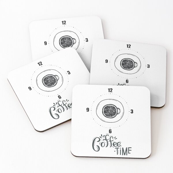 Item preview, Coffee Time. Brown Coffee bean around the clock. Black text. designed and sold by epicmarketing.