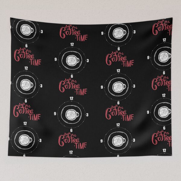Item preview, Coffee Time. Brown Coffee bean around the clock. Black text. designed and sold by epicmarketing.