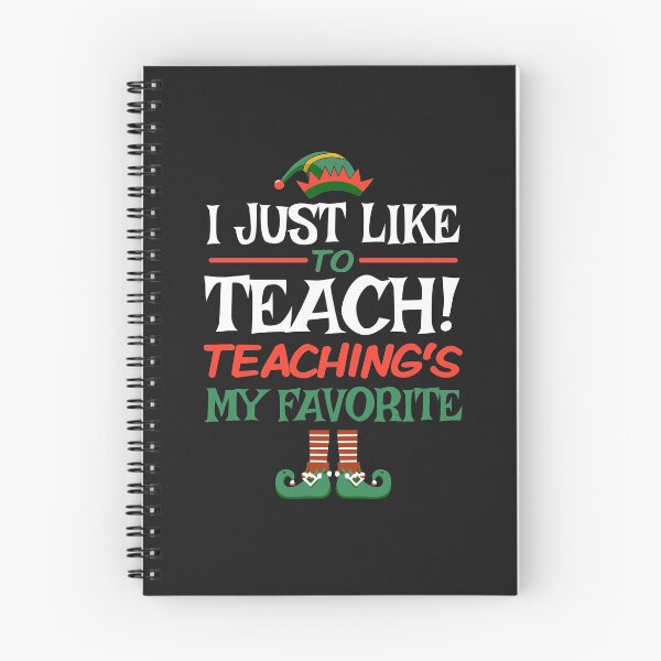 Item preview, I just like to teach teaching's my favorite teacher elf Christmas funny gift  designed and sold by alenaz.