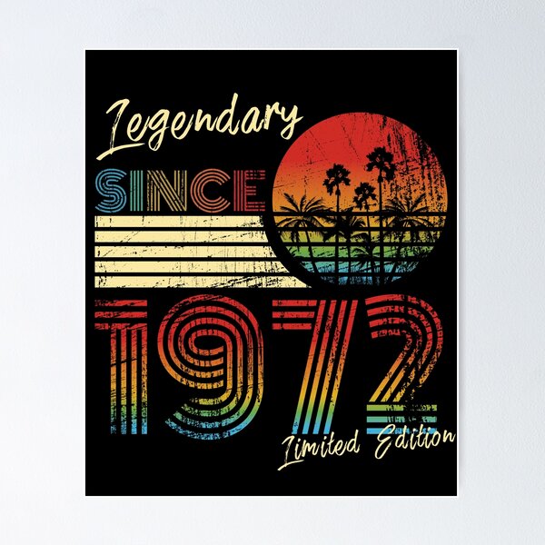 Item preview, Birthday Gift Men 1972 T-Shirt Legendary designed and sold by EinfachKlim.