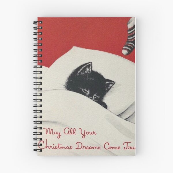 Item preview, Vintage Kitten Christmas Dreams designed and sold by IliaLobell.