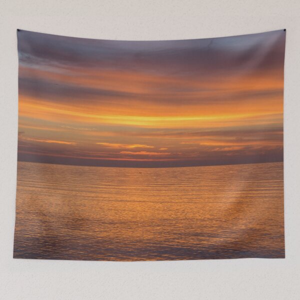 Item preview, Tangerine Silk and Brushstrokes - Colorful Waterside Reverie designed and sold by Georgia Mizuleva.