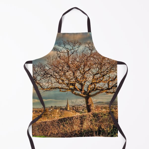 Item preview, #2 Belton Village Sunset in Winter Featuring a Lone Tree and the Village Church designed and sold by phutball.