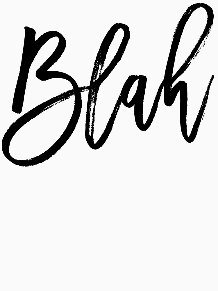 Blah hand brush lettering in black by mirunasfia