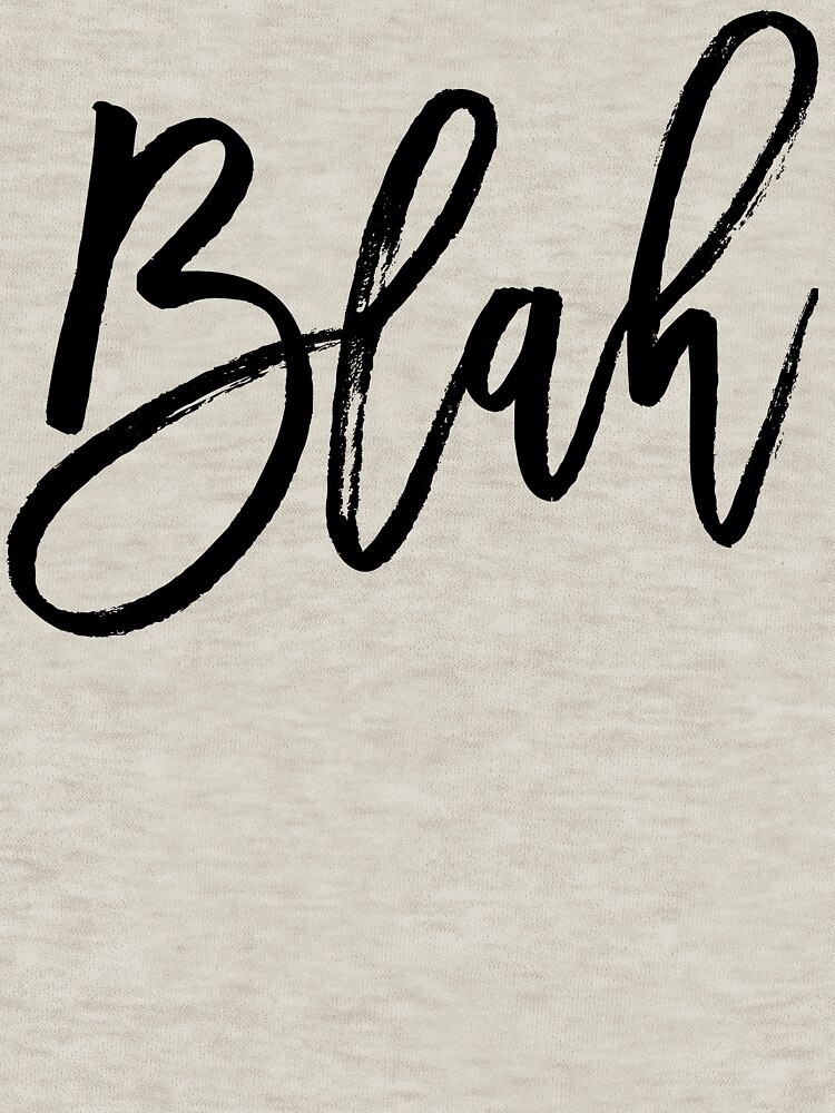 Blah hand brush lettering in black by mirunasfia