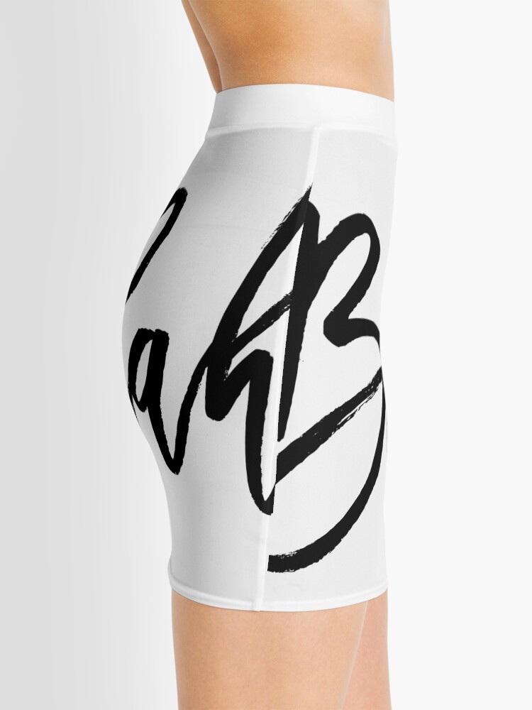 Alternate view of Blah hand brush lettering in black Mini Skirt