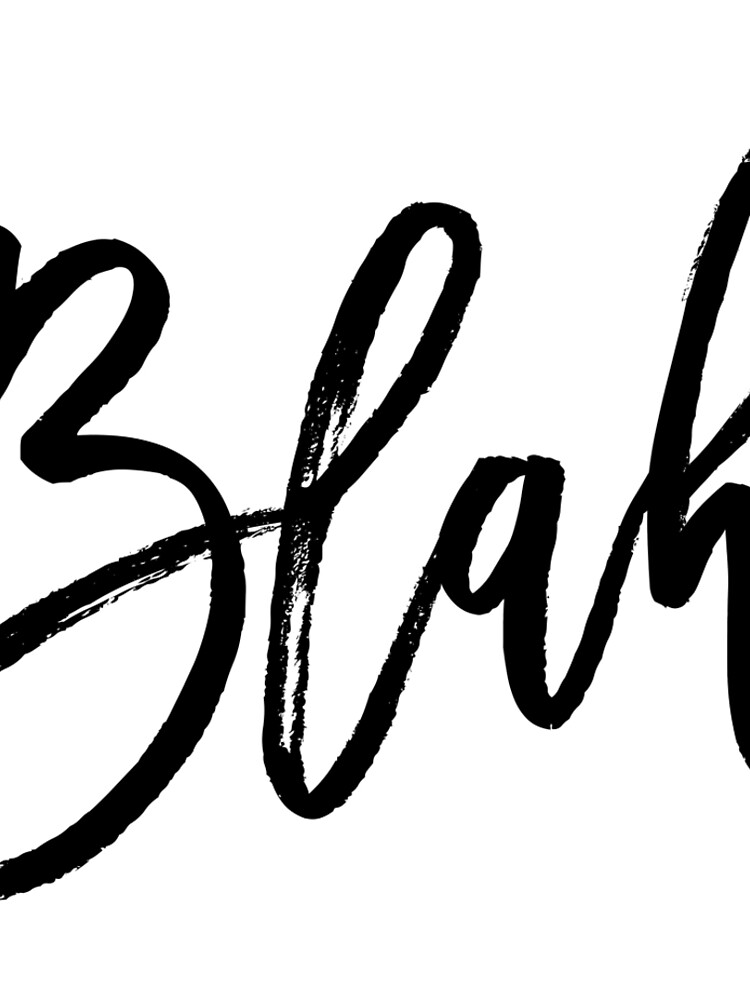 Blah hand brush lettering in black by mirunasfia