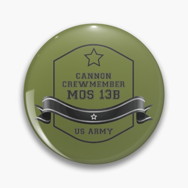Item preview, Military Army Cannon Crewmember MOS13B designed and sold by PodiShawna.