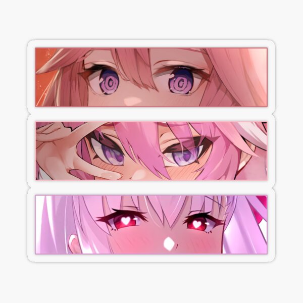 Lewd Eyes Pink Bundle Transparent Sticker