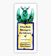 Green Gryphon Bookplate Sticker