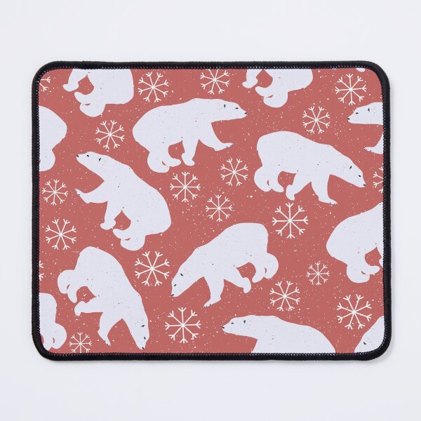 Item preview, Polar Bears and Snowflakes - Red designed and sold by PeppermintCreek.