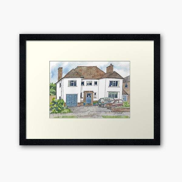House in Cambridge Framed Art Print