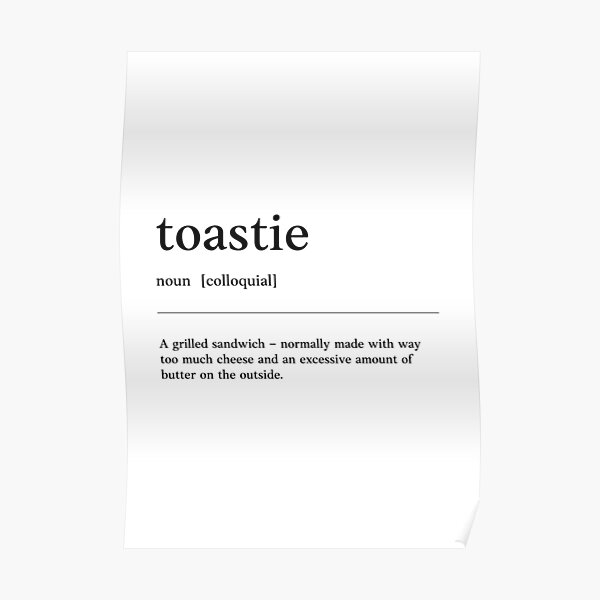 "Toastie Toasted Sandwich Funny Australian slang, phrase and humor