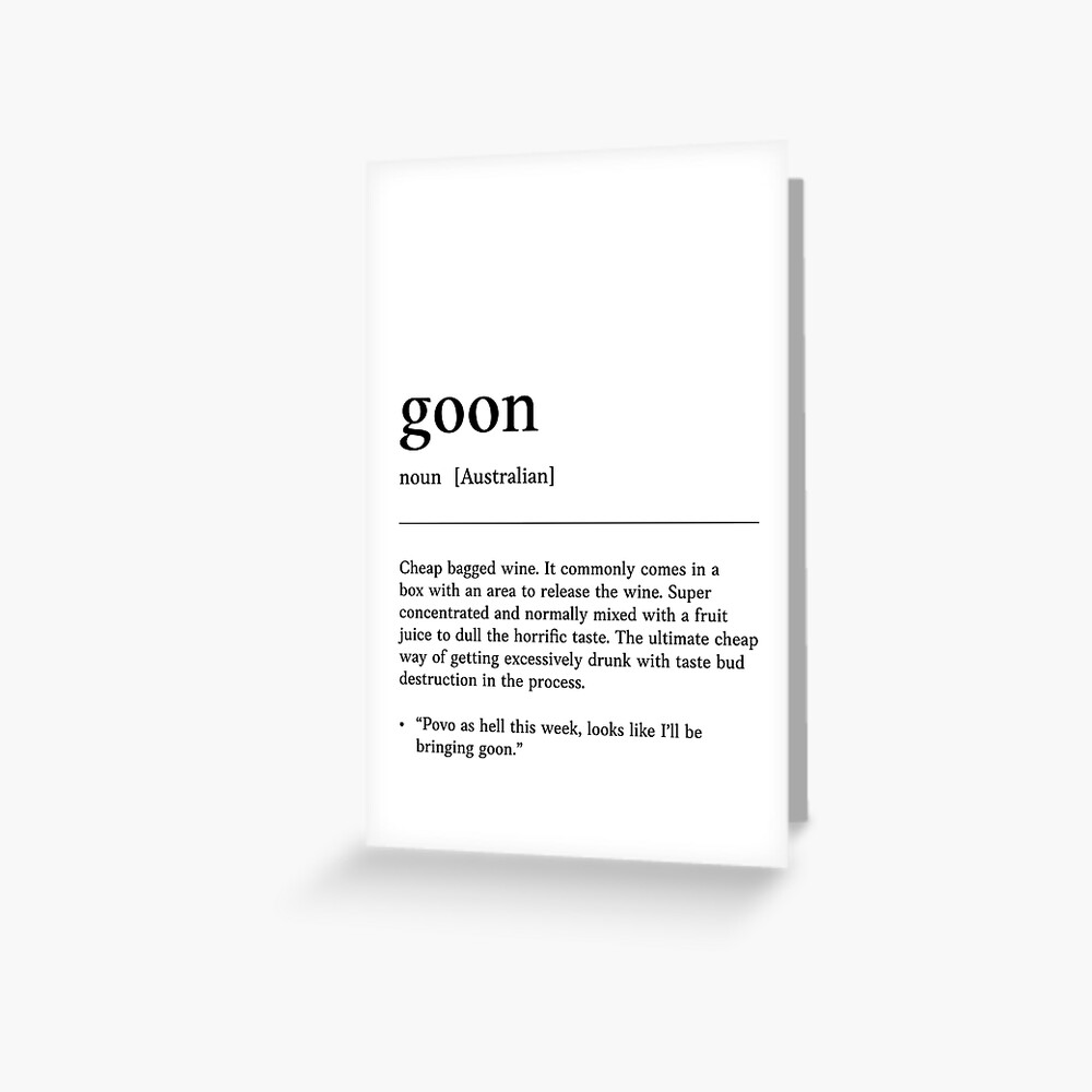 Goon | Funny Australian slang, phrase and humor definition