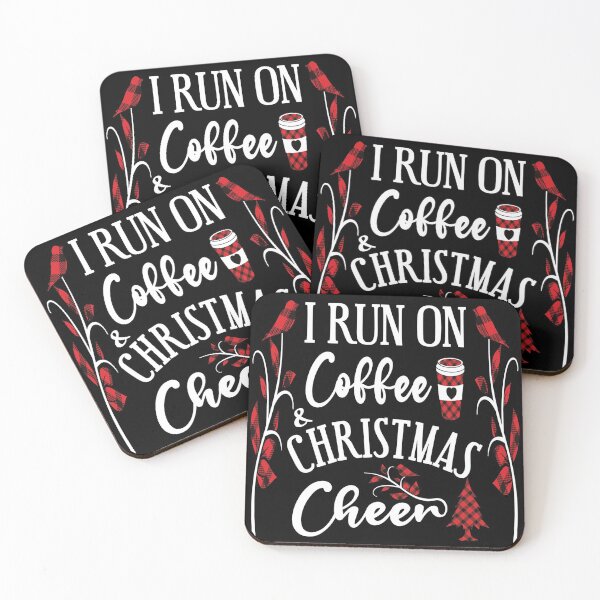 Item preview, I Run on Coffee and Christmas Cheer - Coffee Addict - I Run on Caffeine - Coffee Lovers Gifts designed and sold by Luvjesus2.