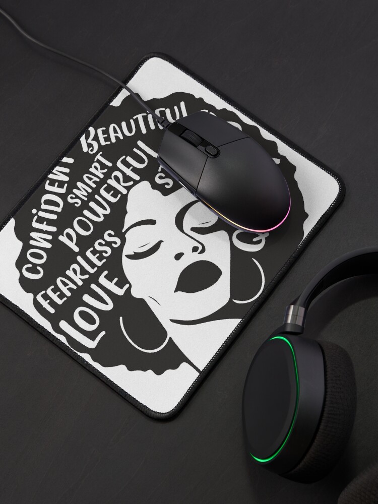Alternate view of LADY FACE WITH WORDS Mouse Pad