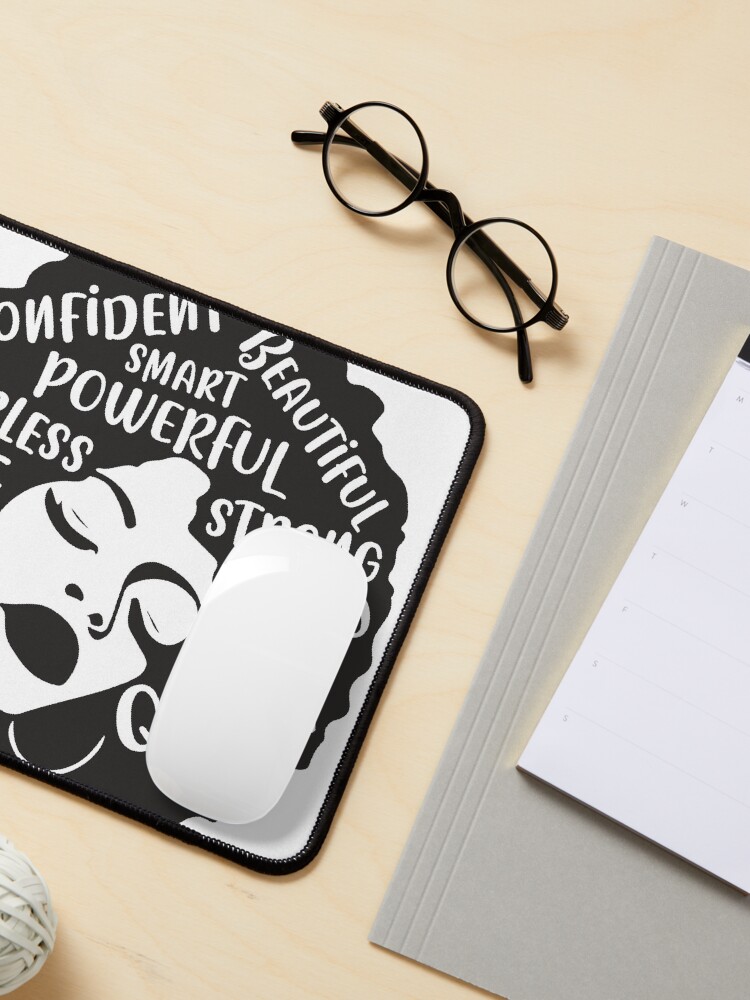 Alternate view of LADY FACE WITH WORDS Mouse Pad