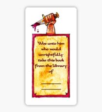 Don't Steal My Book Bookplate Sticker