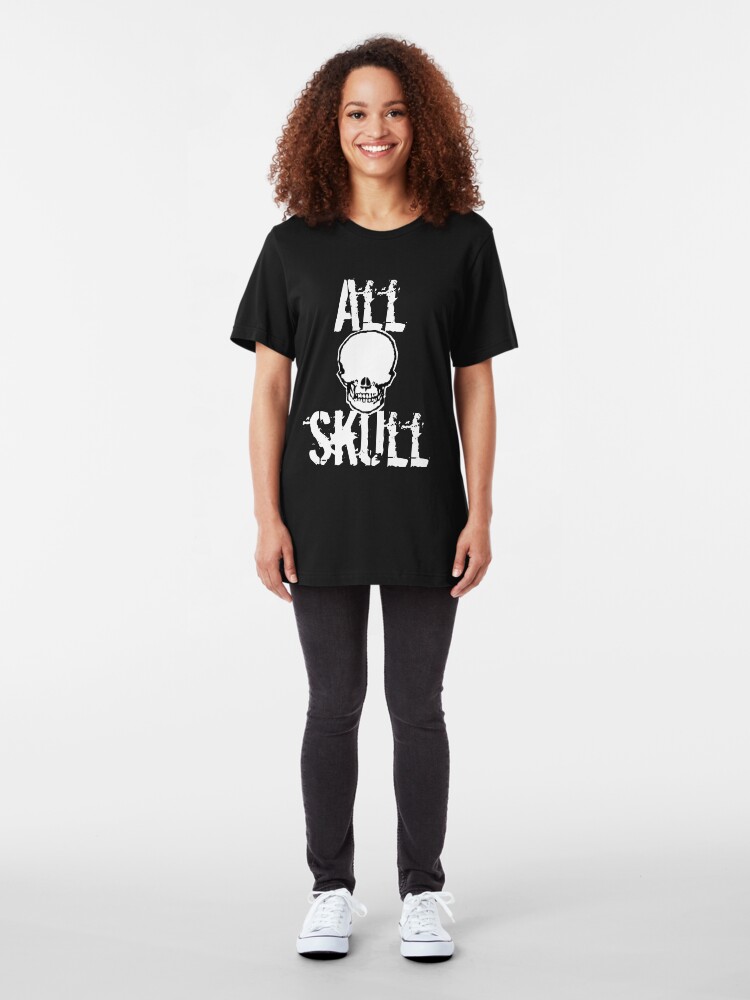 Alternate view of All Skull - The Dark Side Slim Fit T-Shirt