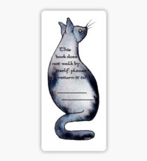 Cat Bookplate Sticker