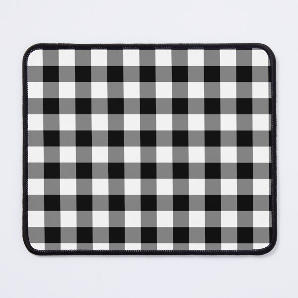Item preview, Gingham check pattern black white grey checkered checkerboard designed and sold by YoungESC.