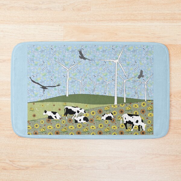 Item preview, My Place Tantanoola Wind Farm with Dairy Cows  designed and sold by CJAura by Claire Jane Johnson.