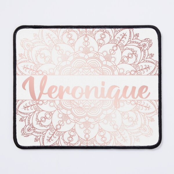Item preview, First name Veronique mandala in rose gold designed and sold by felinefeelings.
