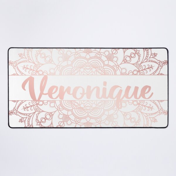 Item preview, First name Veronique mandala in rose gold designed and sold by felinefeelings.