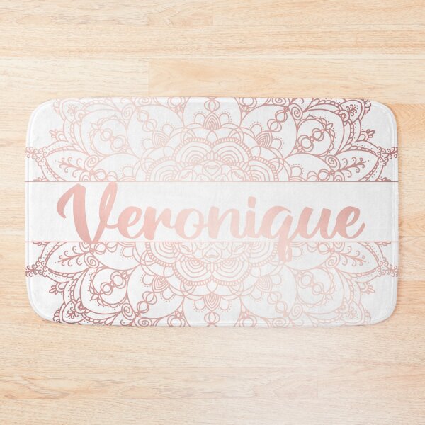 Item preview, First name Veronique mandala in rose gold designed and sold by felinefeelings.