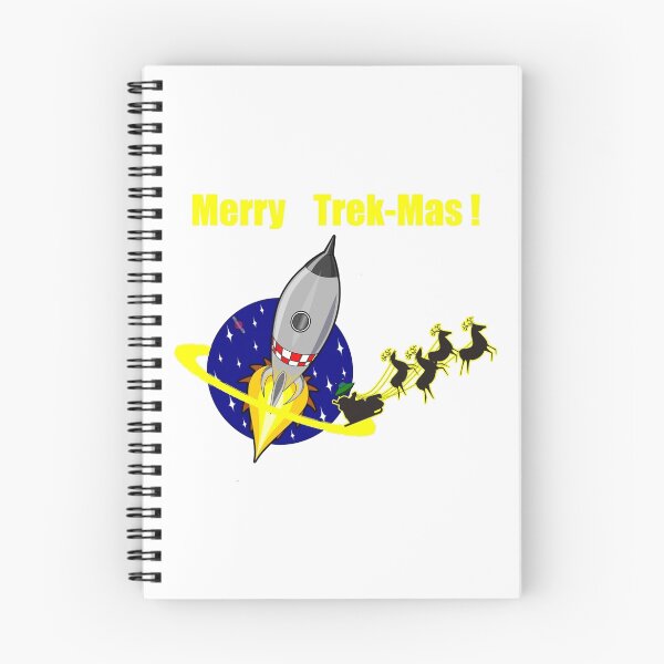 Item preview, Star Spaceship Merry Trek-Mas T-shirt designed and sold by pcreations.