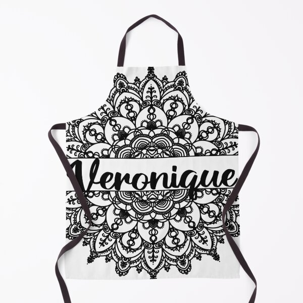Item preview, First name Veronique mandala in black designed and sold by felinefeelings.