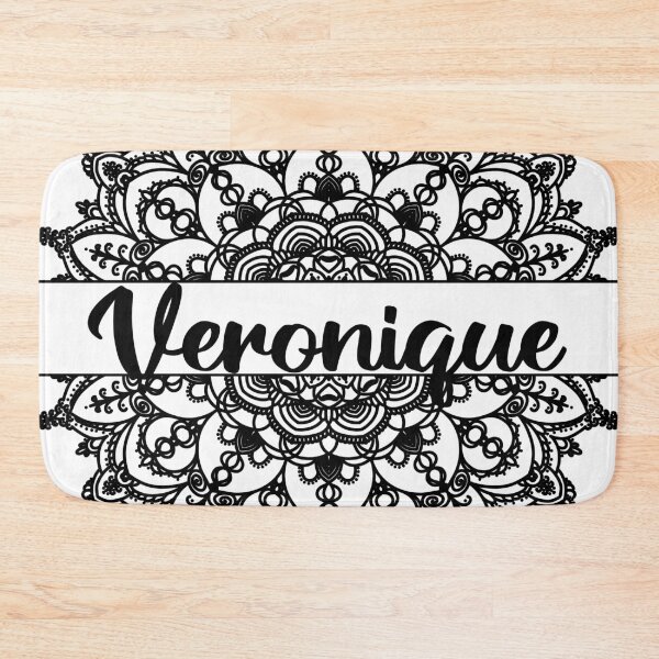 Item preview, First name Veronique mandala in black designed and sold by felinefeelings.