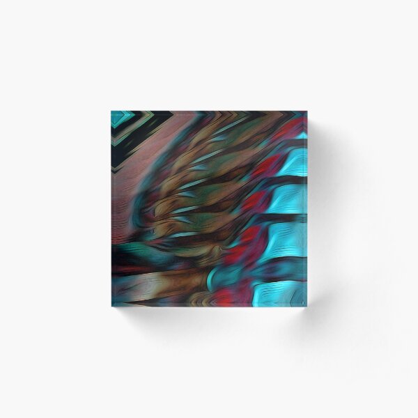 Digital Art Abstract Acrylic Block