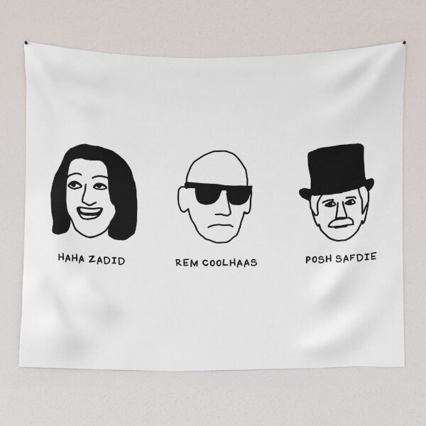 Item preview, Zaha Hadid, Rem Koolhaas, Moshe Safdie Triptych designed and sold by thisismad.