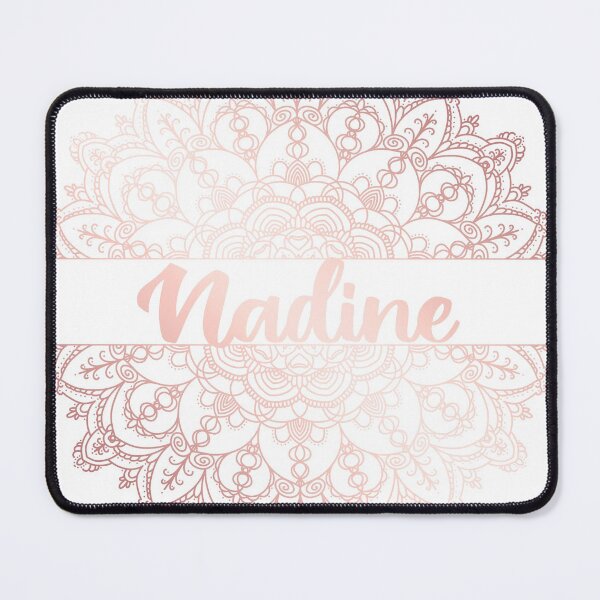 Item preview, First name Nadine mandala in rose gold designed and sold by felinefeelings.