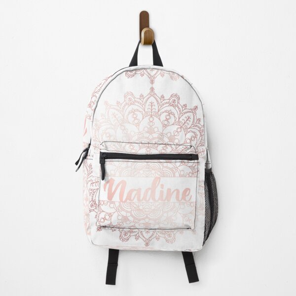 Item preview, First name Nadine mandala in rose gold designed and sold by felinefeelings.