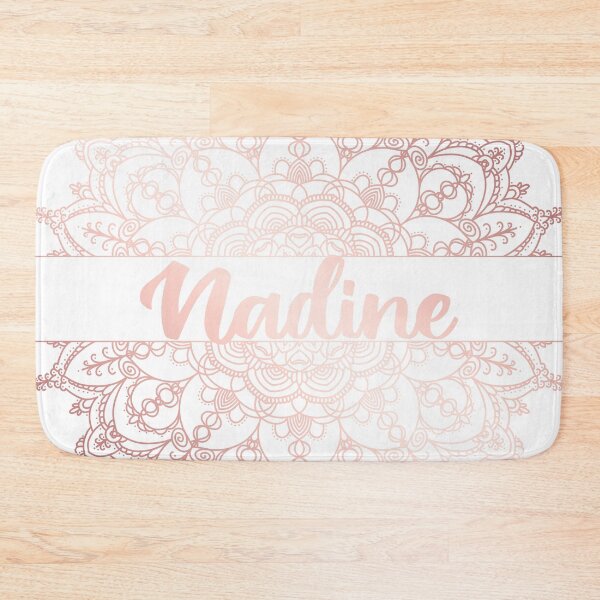Item preview, First name Nadine mandala in rose gold designed and sold by felinefeelings.