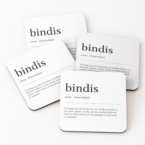 Item preview, Bindis  |  Funny Australian slang, phrase and humor definition designed and sold by Magic Mango.
