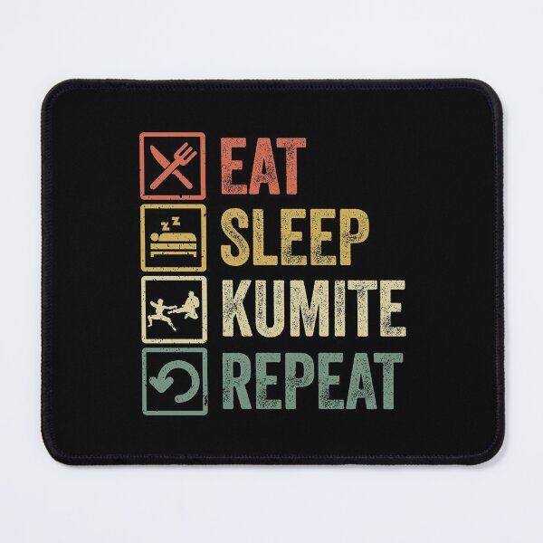 Item preview, Funny eat sleep kumite repeat retro vintage gift designed and sold by HN-ART.