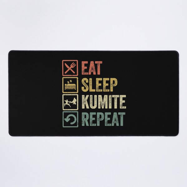 Item preview, Funny eat sleep kumite repeat retro vintage gift designed and sold by HN-ART.