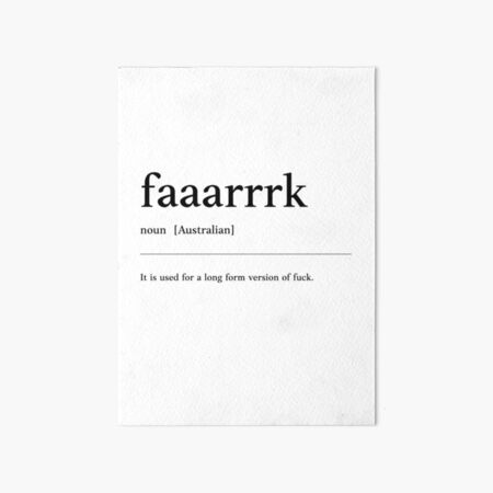 Item preview, Fark  | Fuck |  Funny Australian slang, phrase and humor definition designed and sold by Magic Mango.