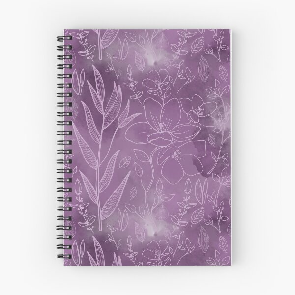 Artikelvorschau, Aquarell Strichzeichnungen Blumen Lila entworfen und verkauft von creativebakergb.