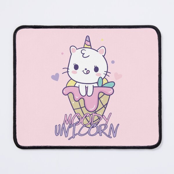 Item preview, Moody unicorn - Cute little unicorn in an ice cream you and your kids would love! - Available in stickers, clothing, etc designed and sold by crazycollective.