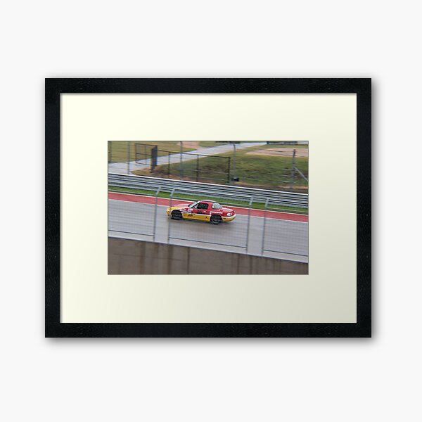 Racing at COTA with Team ROADKILL Framed Art Print