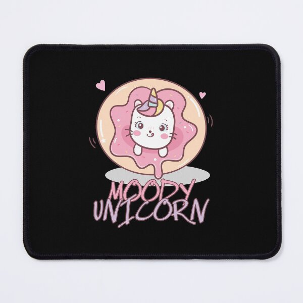 Item preview, Moody unicorn - Cute little unicorn in a donut you and your kids would love! - Available in stickers, clothing, etc designed and sold by crazycollective.