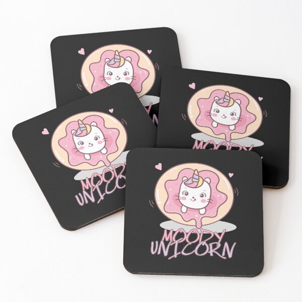 Item preview, Moody unicorn - Cute little unicorn in a donut you and your kids would love! - Available in stickers, clothing, etc designed and sold by crazycollective.