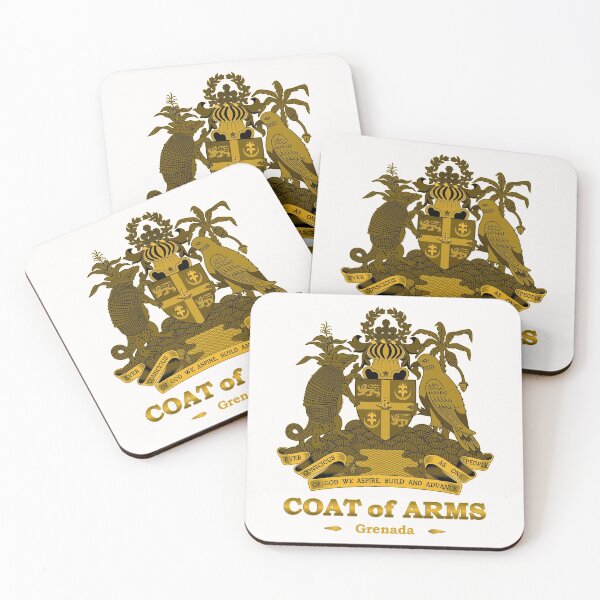 Item preview, Grenada coat of arms gold designed and sold by IdentiTee Studios.