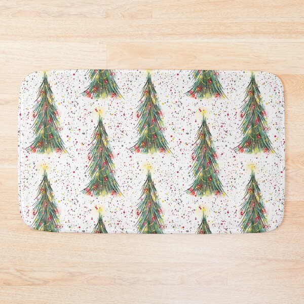 Item preview, Watercolour Christmas Trees WIth Splatters designed and sold by Clare Walker.