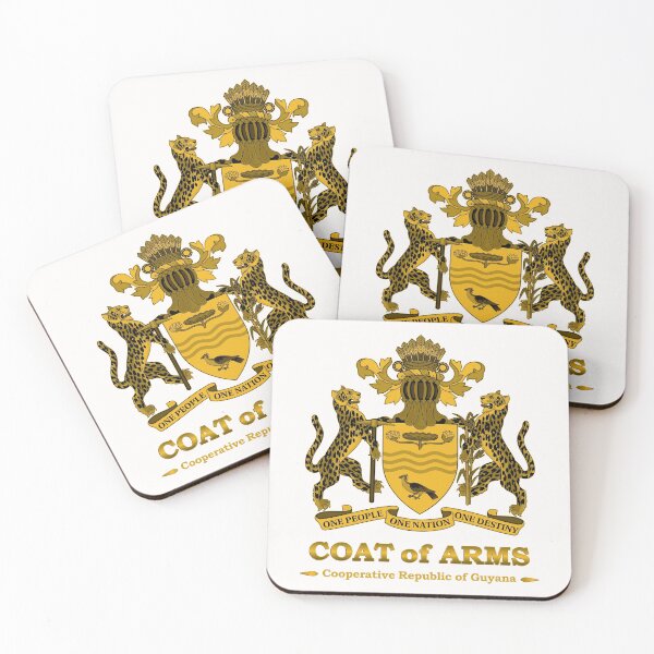 Item preview, Guyana Coat of Arms Gold designed and sold by IdentiTee Studios.