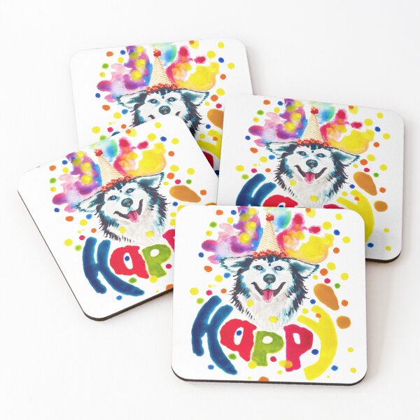 Item preview, Happy husky with lettering designed and sold by AgniArt.